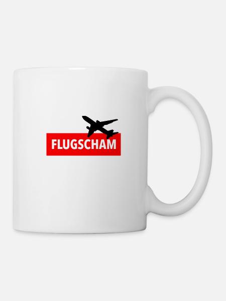Flugscham - Tasse - Weiß