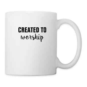 Erstellt, um anzubeten - christlich - Tasse - Weiß - Rechts