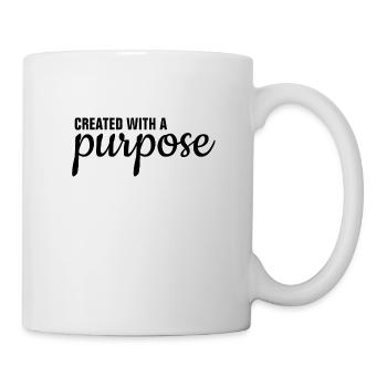 Erstellt mit einem Zweck - Christian - Tasse - Weiß - Rechts
