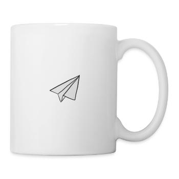 Avion en papier - Mug blanc - blanc - Droite