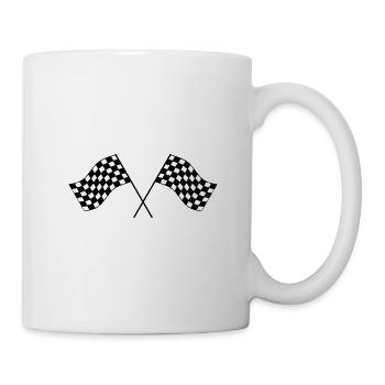 Classic checkered flag - Mug - white - Right