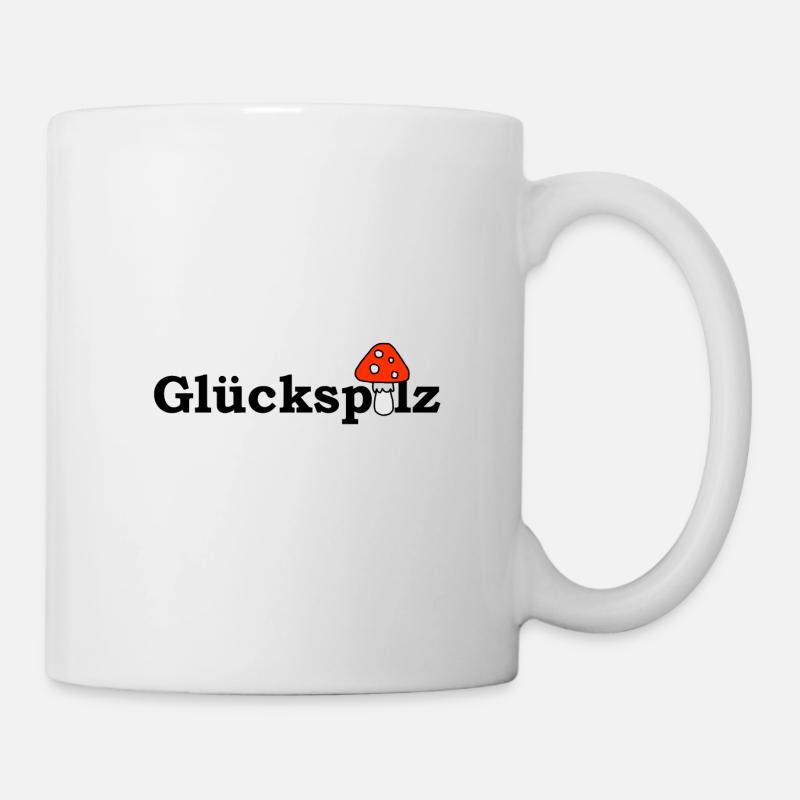 Glückspilz - Tasse - Weiß