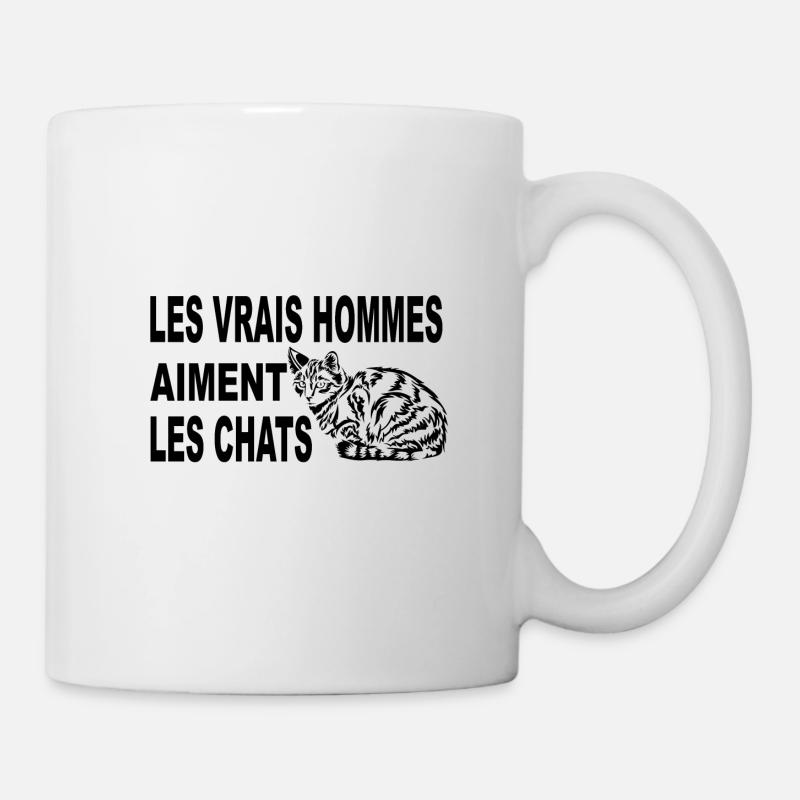 humour chat - Mug blanc - blanc