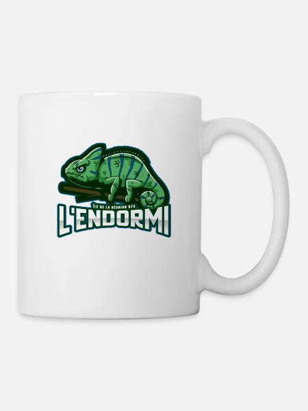 L'endormi caméléon de La Reunion 974 cadeau drôle - Mug blanc - blanc