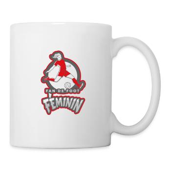Female soccer fan football fan gift - Mug - white - Right