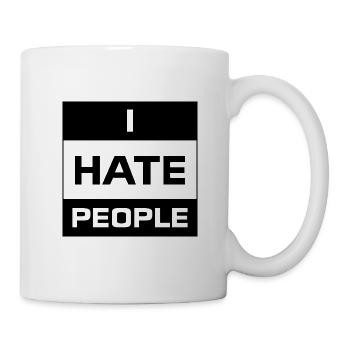 Déclaration d'idée de cadeau de t-shirt I Hate People - Mug blanc - blanc - Droite