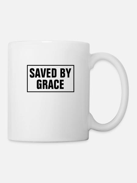 Saved By Grace - Christian - Mug - white