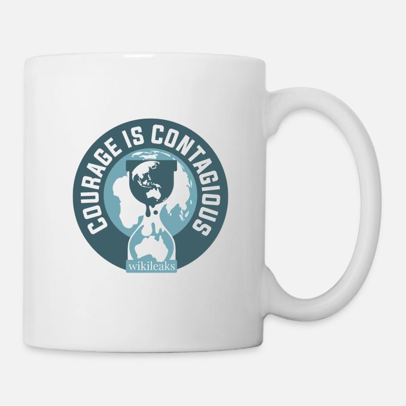 Mut ist ansteckend - WikiLeaks - Tasse - Weiß
