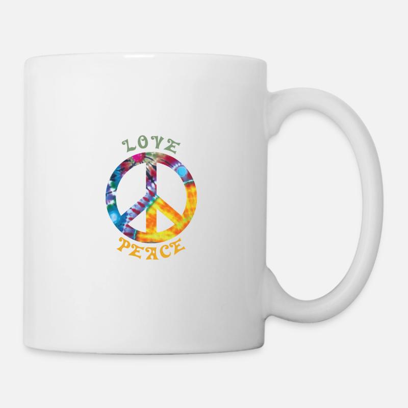 Love Peace Hippie Hippie costume 60s 70s 90s - Mug - white