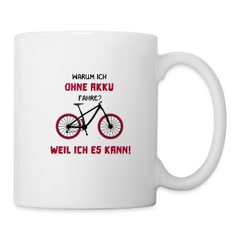 Fahrrad Bike Mountainbike E Bike kein E bike - Tasse - Weiß - Rechts