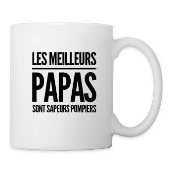 Les meilleurs papas sont sapeurs pompiers | humour - Mug blanc - blanc - Droite