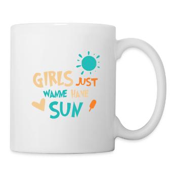 soleil d'été fille 03 - Mug blanc - blanc - Droite