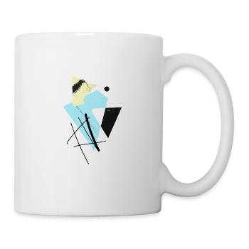 Formes et formes abstraites et géométriques de la hanche - Mug blanc - blanc - Droite