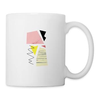 Formes et formes abstraites et géométriques de la hanche - Mug blanc - blanc - Droite