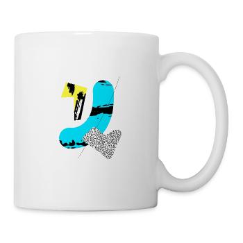 Abstrakte geometrische Formen & Shapes - Tasse - Weiß - Rechts