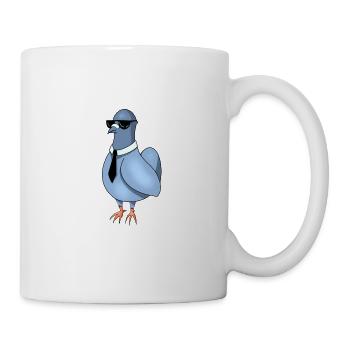 Bird with sunglasses - Tasse - Weiß - Rechts