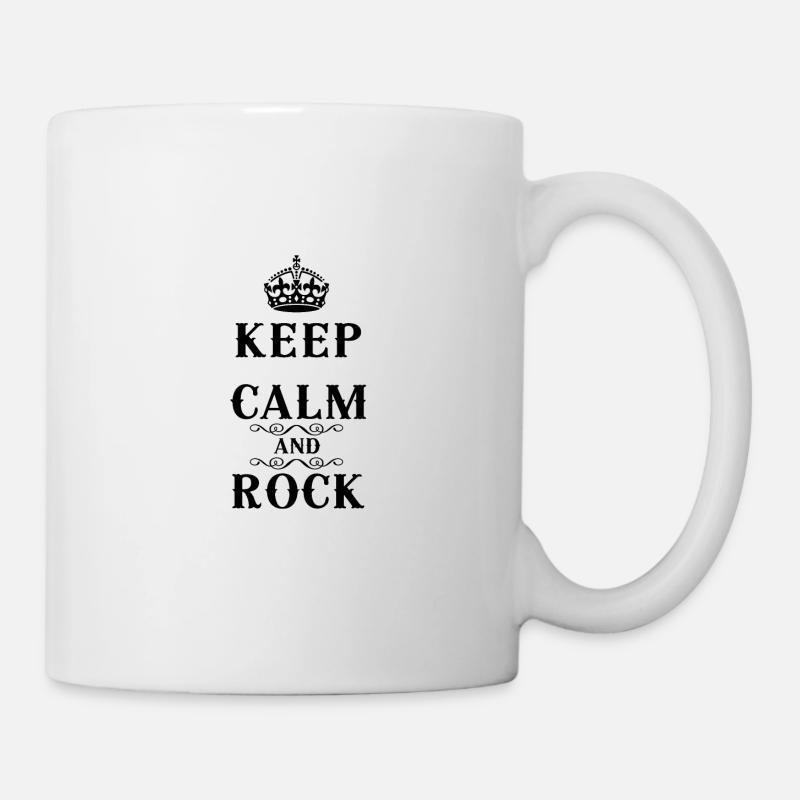 Keep Calm and Rock - Mug blanc - blanc