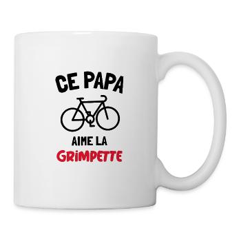 Ce papa aime la grimpette humour vélo sexe - Mug blanc - blanc - Droite