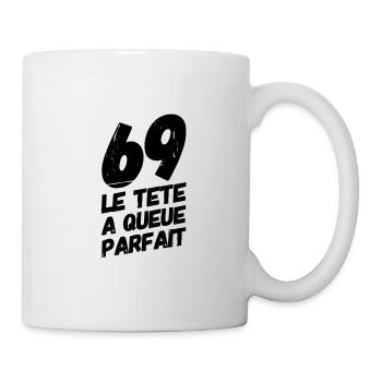 69 le tête à queue parfait humour cadeau sexe - Mug blanc - blanc - Droite