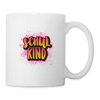 SCHULKIND Schule Kind Spruch Schulanfang - Tasse - Weiß - Rechts