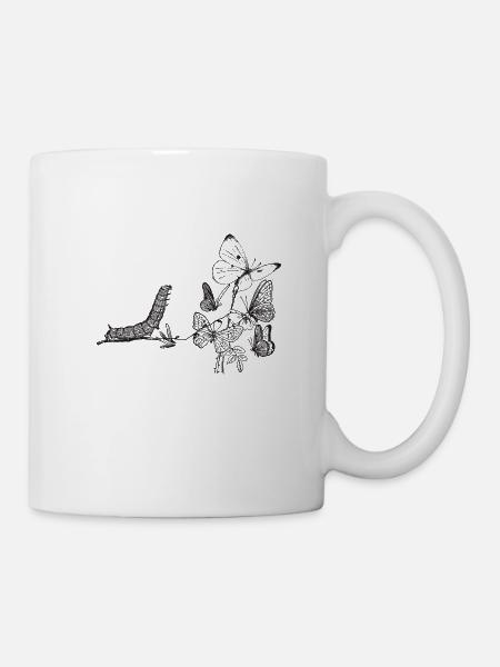 De la chenille au papillon - Mug blanc - blanc