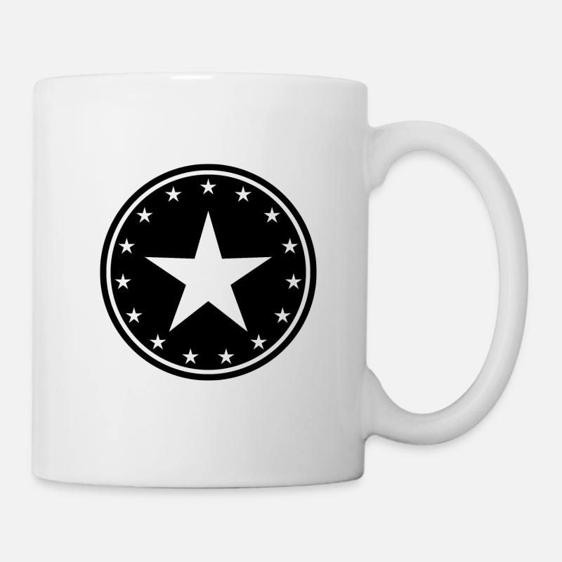 Cercle de logo étoile étoile logo étoile - Mug blanc - blanc