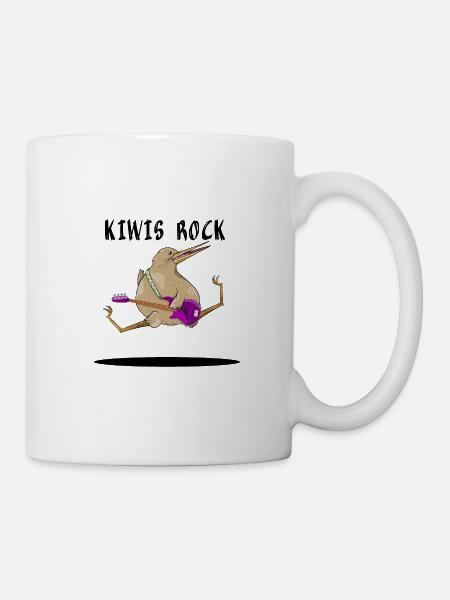 Kiwi Bass Guitar - Mug - white