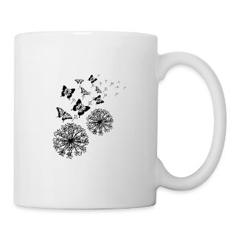 Pusteblume et papillons cadeau - Mug blanc - blanc - Droite