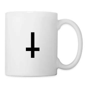 Umgedrehtes Kreuz - Tasse - Weiß - Rechts