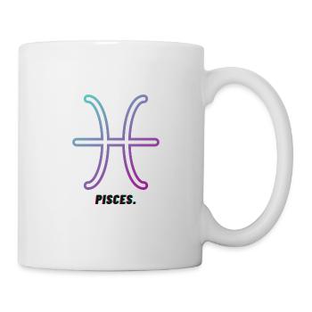 Pisces symbol Zodiac sign - Mug - white - Right