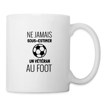 Vétéran football joueur ballon de foot humour - Mug blanc - blanc - Droite