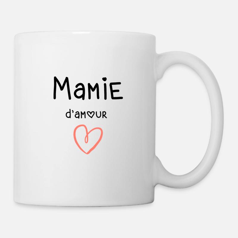 Mamie d'amour. Idée cadeau grand-mère - Mug blanc - blanc