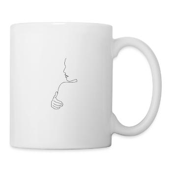 Frau Schulter - Tasse - Weiß - Rechts
