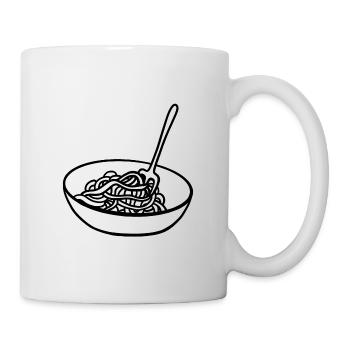 Plate of spaghetti - Mug - white - Right