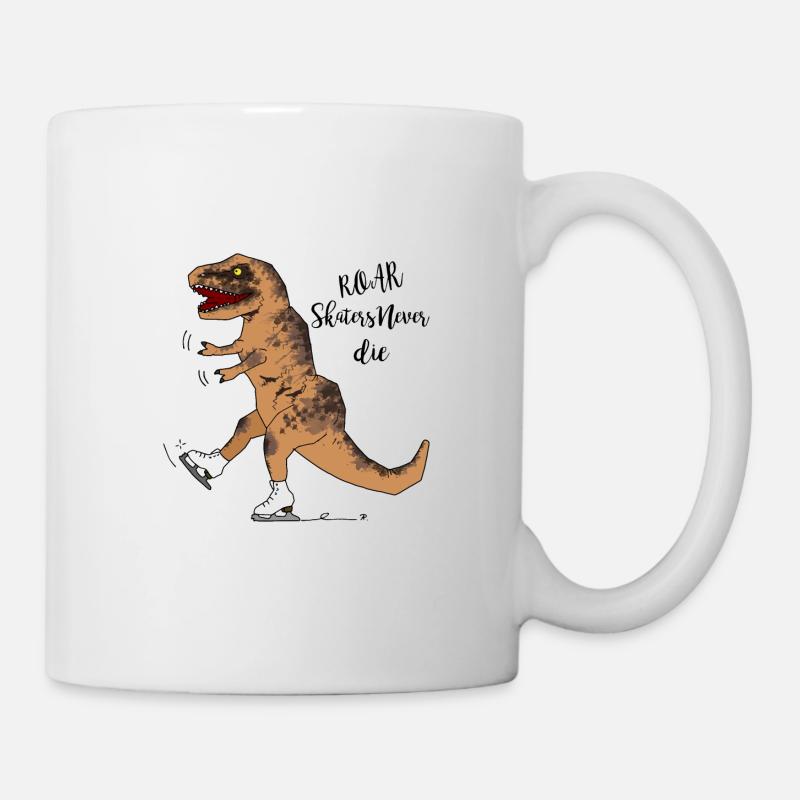 T-rex FigureSkater - Mug - white