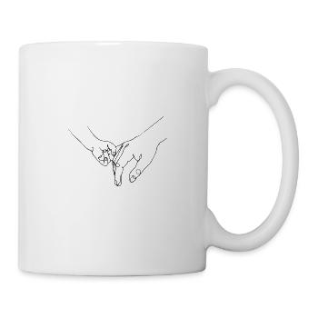 Baby Hand halten - Tasse - Weiß - Rechts