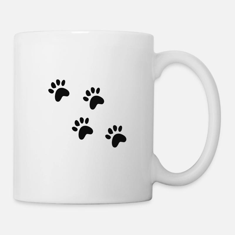 Cute cat / dog tracks - Mug - white