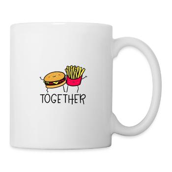 Burger and Fries Together Print - Mug - white - Right