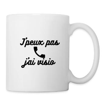 J"peux pas J'ai visio - Mug blanc - blanc - Droite