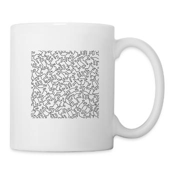 Street Art KH Figures Black - Mug - white - Right