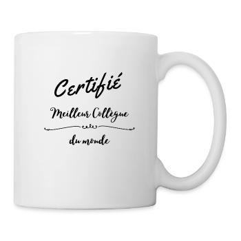 T Shirt Meilleur collègue du monde - Mug blanc - blanc - Droite