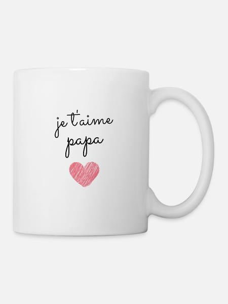 T Shirt je t'aime papa - Mug blanc - blanc