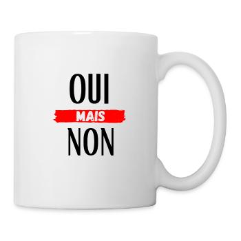 T SHIRT OUI MAIS NON CADEAU NOEL HUMOUR - Mug blanc - blanc - Droite