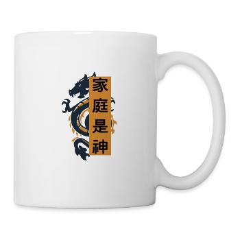 Chinese characters with dragons - Mug - white - Right