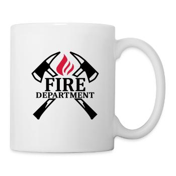 Service d'incendie - Pompiers - haches et flamme - Mug blanc - blanc - Droite
