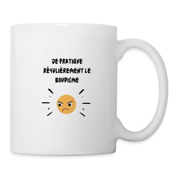 Je pratique régulièrement le boudisme - Mug blanc - blanc - Droite