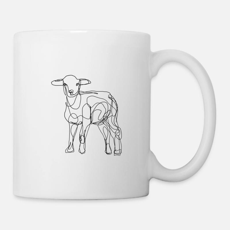 sheep sheep lamb - Mug - white