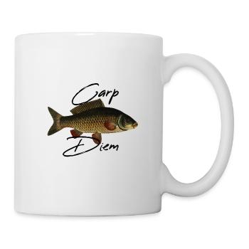 Carpe Diem! Carpe drôle pour les pêcheurs - Mug blanc - blanc - Droite