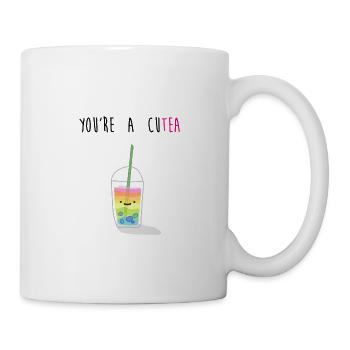Tu es une mignonne - Mug blanc - blanc - Droite