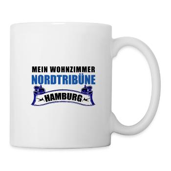 Mein Wohnzimmer Nordtribüne Hamburg - Tasse - Weiß - Rechts